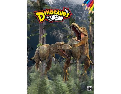 Jiri Models Omalovánky A4 Dinosaurs