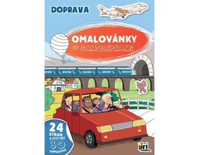 Jiří Models Omalovánky A4 se samolepkami Doprava