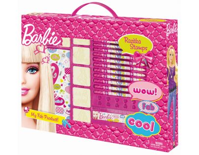 Razítka v krabici Barbie