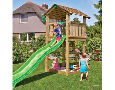 Jungle Gym Zelená skluzavka 265 cm s přípojkou pro hadici