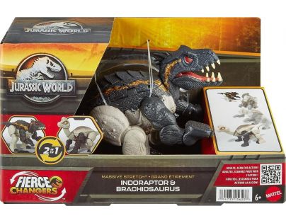 Jurassic World Dinosaurus s transformací Dvojité nebezpečí Indoraptor a Brachiosaurus