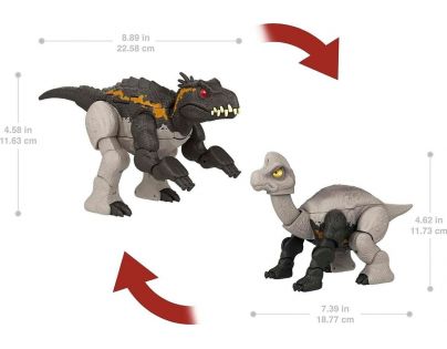 Jurassic World Dinosaurus s transformací Dvojité nebezpečí Indoraptor a Brachiosaurus