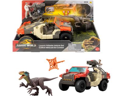 Jurassic World Super auto s řidičem a dinosaurem