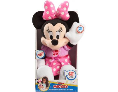 Just Play Minnie Mouse Zpívající plyšák v puntíkových šatičkách 30 cm