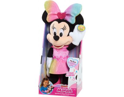 Just Play Minnie Mouse Zpívající plyšák v lesklých šatičkách 30 cm