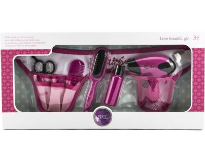 Kadeřnický set s fénem a doplňky na baterie