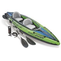 Intex 68306 Kajak CHALLENGER K2 KAYAK vč. Pádel - Zelená - Poškozený obal