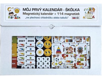 Teddies Kalendár magnetický Škôlka 114 ks magnetiek v kartóne SK verzia