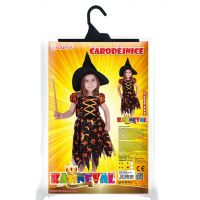 Rappa Karnevalový kostým Čarodějnice halloween s kloboukem vel. M 4