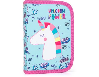 Karton P+P Penál jednopatrový prázdný 2 chlopně Unicorn iconic power