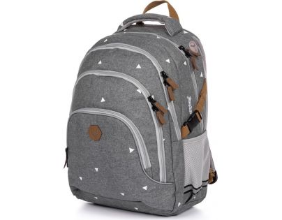 Karton P+P Školní batoh Oxy Scooler Grey triangles