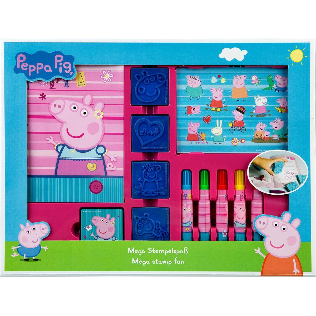 Karton P+P Velký razítkovací set 12ks Peppa Pig