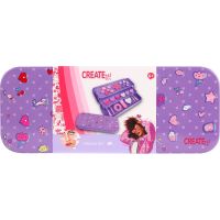 Kazeta fialová s líčením v kovové krabičce rozkládací Creat it!