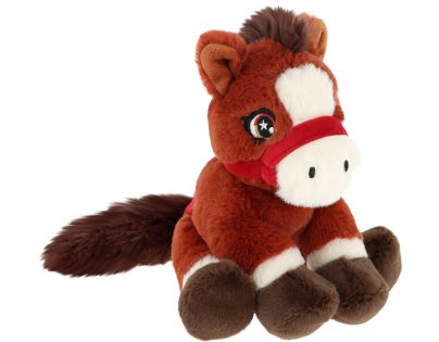 KEEL TOYS Keeleco Poník s ocasem 22 cm rezavý