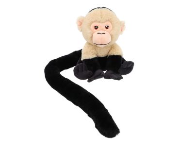 Keeleco Opička s ocasem 18 cm krémovo-černá