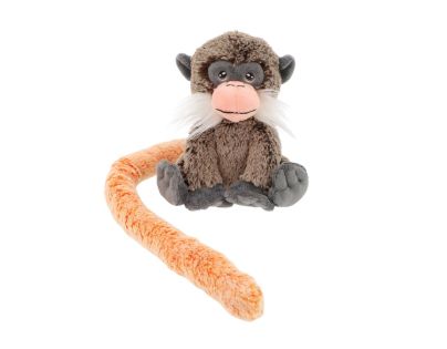 Keeleco Opička s ocasem 18 cm šedo-oranžová