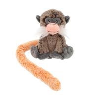 Keeleco Opička s ocasem 18 cm šedo-oranžová