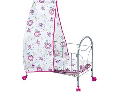 KidsHome Dětská postýlka s nebesy FL989-4