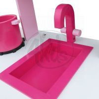 KidsHome Dětská kuchyňka s příslušenstvím 100 cm - růžová (02054) 4