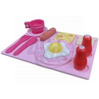 KidsHome Dětská kuchyňka s příslušenstvím 100 cm - růžová (02054) 5
