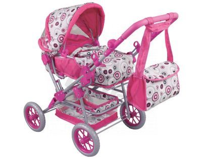 KidsHome Hluboký kočárek pro panenky FL8165-1