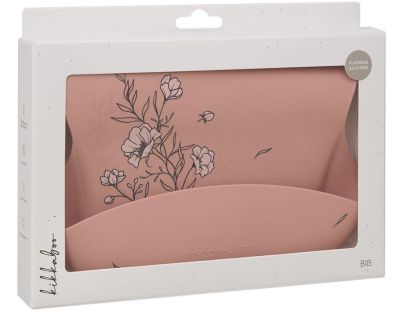 KikkaBoo Bryndák s kapsou Platinum Silicone Flora Blush