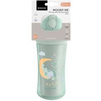 KikkaBoo Hrnek se silikonovým brčkem 220ml 8m+ Moony me Mint 3