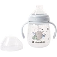 KikkaBoo Hrnek se silikonovým pítkem 240ml 6m+ Savanna Blue 2