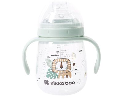 KikkaBoo Hrnek se silikonovým pítkem 240ml 6m+ Savanna Mint