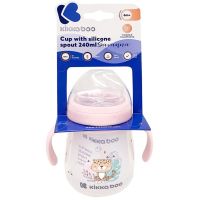 KikkaBoo Hrnek se silikonovým pítkem 240ml 6m+ Savanna Pink 3