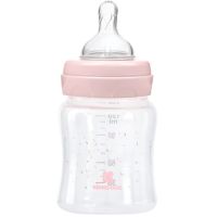 KikkaBoo Kojenecká láhev 120ml 0m+ Hippo Dreams Pink