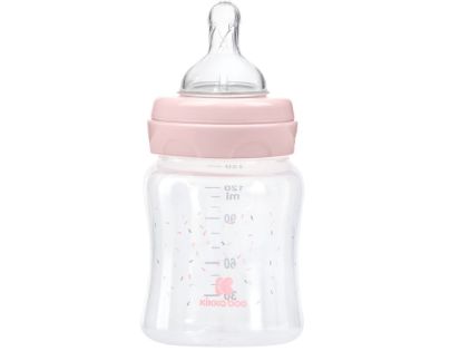 KikkaBoo Kojenecká láhev 120ml 0m+ Hippo Dreams Pink