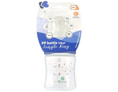 KikkaBoo Kojenecká láhev 120ml 0m+ Jungle King Mint