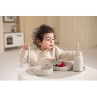 KikkaBoo Láhev s brčkem Platinum Silicone Sand 5