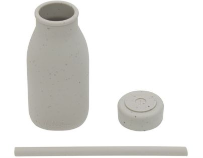 KikkaBoo Láhev s brčkem Platinum Silicone Sand