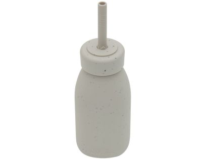 KikkaBoo Láhev s brčkem Platinum Silicone Sand