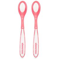 KikkaBoo Lžičky s tepelným senzorem 2 ks Boo Pink