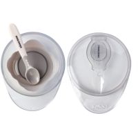 KikkaBoo Miska s přísavkou, víčkem a lžičkou Beige 2