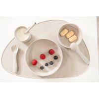 KikkaBoo Příbor 2-dílný Platinum Silicone Sand 3