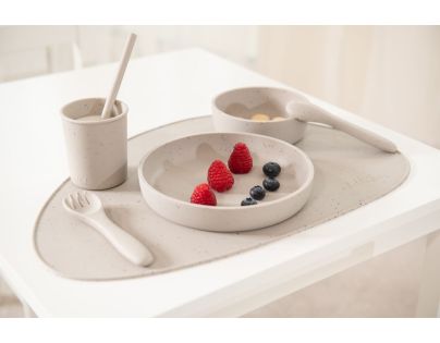 KikkaBoo Příbor 2-dílný Platinum Silicone Sand
