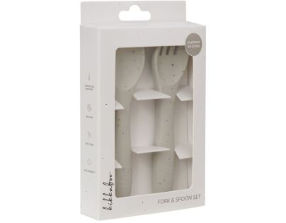 KikkaBoo Příbor 2-dílný Platinum Silicone Sand