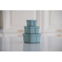 KikkaBoo Sada boxů na svačinu 3 ks Platinum Silicone Sage 5