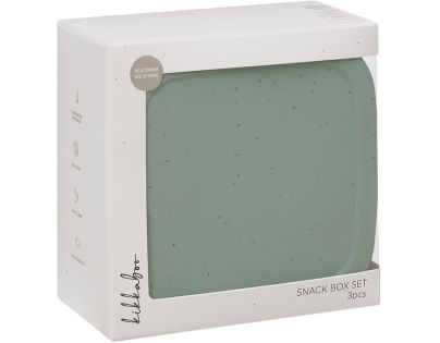 KikkaBoo Sada boxů na svačinu 3 ks Platinum Silicone Sage