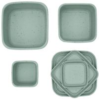 KikkaBoo Sada boxů na svačinu 3 ks Platinum Silicone Sage 2