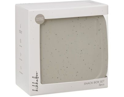 KikkaBoo Sada boxů na svačinu 3 ks Platinum Silicone Sand