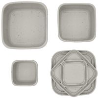 KikkaBoo Sada boxů na svačinu 3 ks Platinum Silicone Sand 3