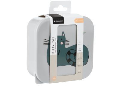 KikkaBoo Sada boxů na svačinu 4 ks Kitty Cat Grey