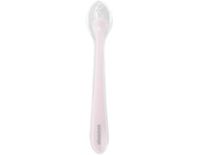 KikkaBoo Silikonová lžička s pouzdrem Pink