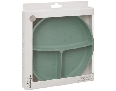 KikkaBoo Talíř dělený s přísavkou Platinum Silicone Sage