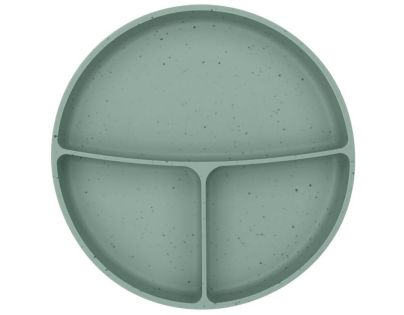 KikkaBoo Talíř dělený s přísavkou Platinum Silicone Sage